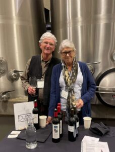 bill and dawnine pouring wine