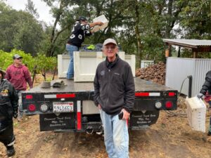 bill at vineyard during harvest